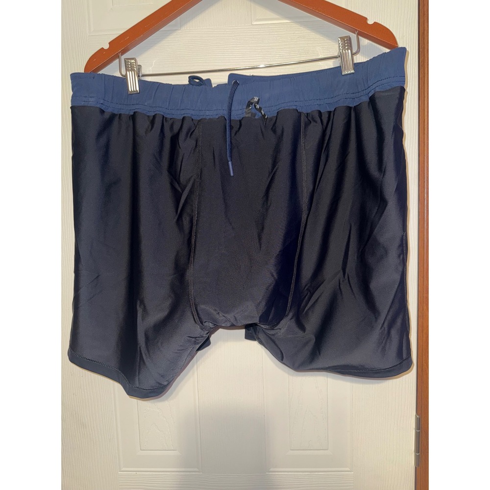 Ten Thousand Set Short Navy Blue Mens Size XL 2-in-1 Training Workout Shorts - Picture 10 of 13